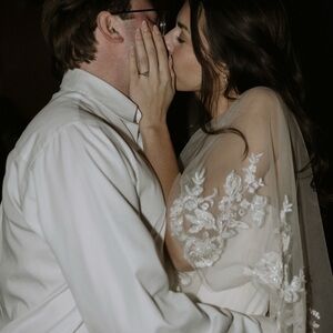 Jenny Yoo Bridal Ivory Beaded Cap/Overlay